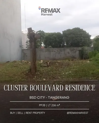 Kavling Siap Bangun Cluster Boulevard Residence - BSD City